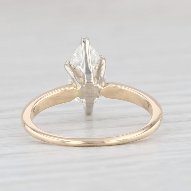 1.10ct Diamond Solitaire Ring 14k Yellow Gold Marquise Size 4.75 Engagement