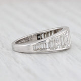 Light Gray Art Deco 1.35ctw Diamond Ring 900 Platinum Size 6.25 Wedding Anniversary Band