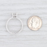 Light Gray New Beverley K Round Semi Mount Eternity Ring 18k White Gold Size 6.5 Diamonds