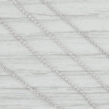 29.5" Wheat Chain Necklace 14k White Gold 0.8mm Lobster Clasp
