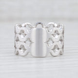Light Gray New Bastian Inverun Cut Out Ring Sterling Silver 12862 Statement Band Size 9