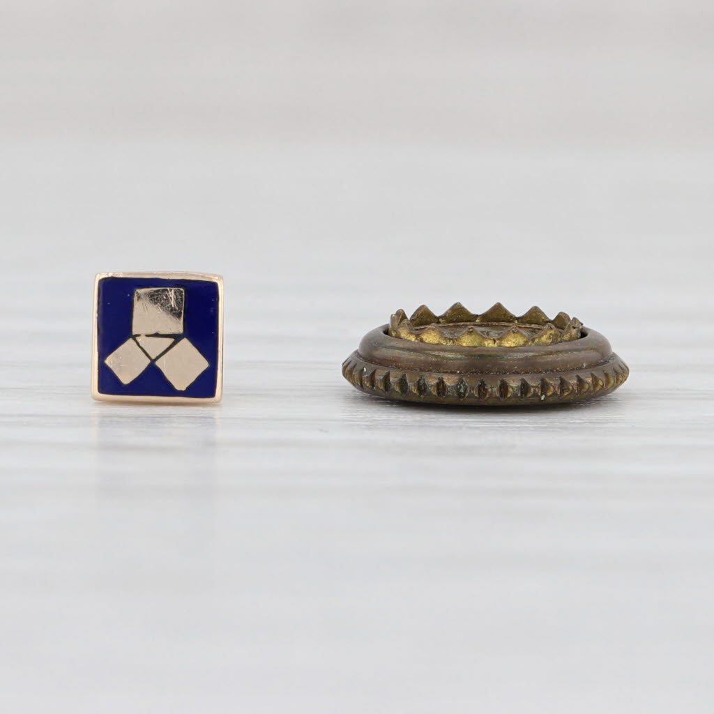 Light Gray Small Master Mason Pin 14k Gold Euclid's Problem Brides Chair Masonic Lapel