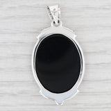 New Onyx Pendant 925 Sterling Silver Oval Solitaire B12621