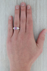 Rosy Brown 1.69ctw Oval Pink Kunzite Diamond Ring 14k White Gold Size 7.25