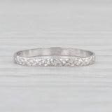 Antique Baby Ring 10k White Gold Small Size Keepsake Floral Engraved