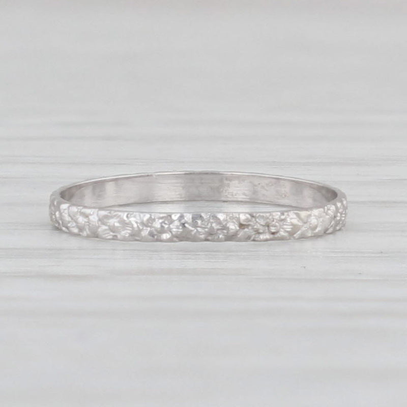 Sterling Heart Band Baby Rings with embossed hearts all around the ring for  babies and toddlers
