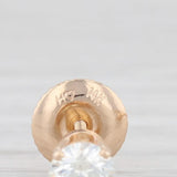 Light Gray 0.47ctw Diamond Stud Earrings 14k Yellow Gold Screwback Round Pierced