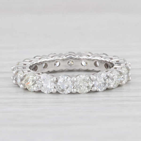 New 2.25ctw Diamond Eternity Band 14k White Gold Size 6 Stackable Wedding Ring