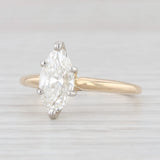 1.10ct Diamond Solitaire Ring 14k Yellow Gold Marquise Size 4.75 Engagement