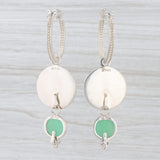 Light Gray New Nina Nguyen Hoop Charms Earrings Green Chrysoprase Moonstone Sterling Silver