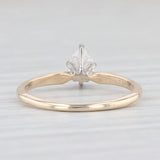 0.50ct Pear Solitaire Engagement Ring 14k Yellow Gold Size 6.75