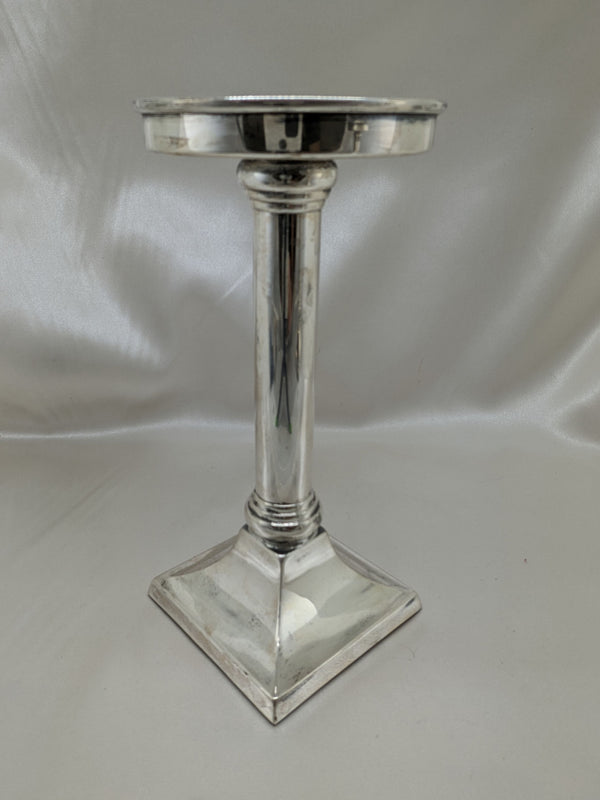 Light Slate Gray Set of 2 Candle Stick Holders Sterling Silver Weighted Decorative