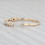 New 0.10ctw Diamond XO Stackable Band 10k Yellow Gold Size 7 Wedding Ring