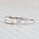 0.24ctw Diamond Wedding Band 10k White Yellow Gold Size 8 Stackable Ring