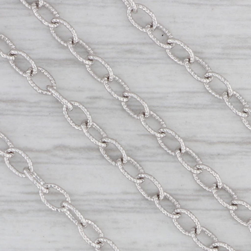 New 18" 3mm Twist Cable Chain Necklace 14k White Gold