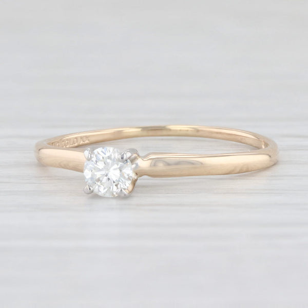 Light Gray 0.29ctw Round Diamond Engagement Ring 14k White Yellow Gold Size 9.25