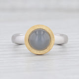 New Bastian Inverun Ring 12850 Bicolor Memorable Surface Moonstone Silver 58 8.5