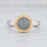 New Bastian Inverun Ring 12850 Bicolor Memorable Surface Moonstone Silver 56 7.5