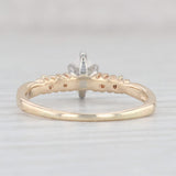 Light Gray 0.38ctw Marquise Diamond Engagement Ring 14k Yellow Gold Size 7.75