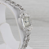 Gray Antique Jordan 14k White Gold Diamond Ladies Bracelet Watch 0.54ctw - Serviced