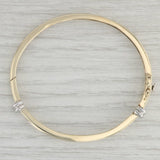 Gray 0.77ctw Channel Set Diamond Bangle Bracelet 14k Yellow White Gold 7" 4.3mm