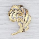 Vintage S Christian Germany Feather Brooch Sterling Silver Gold Vermeil Pin