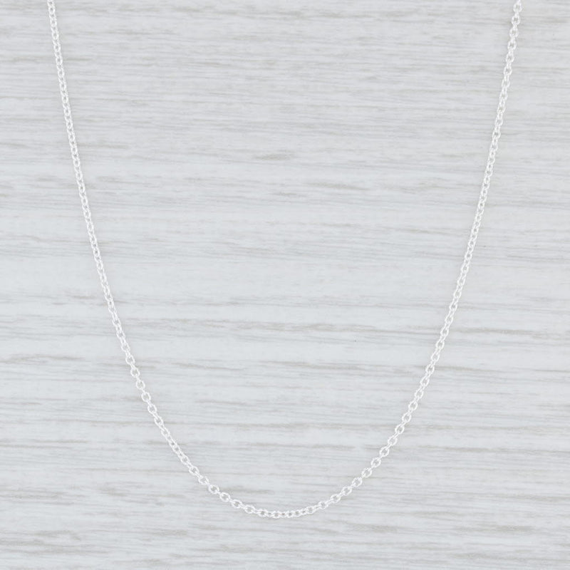 Light Gray New Round Cable Chain Necklace 925 Sterling Silver 18" 1.3mm Italian