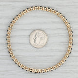Light Gray 7" Blue Sapphire Tennis Bracelet 14k Yellow Gold 3.6mm