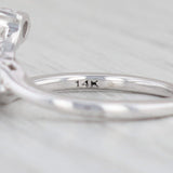 Light Gray 0.30ctw Diamond Ring Guard 14k White Gold Size 4 Wrap Stackable Wedding Band