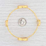 New Nina Nguyen Bangle Bracelet Druzy Quartz Sterling Silver 22k Gold Vermeil 8”