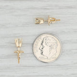 0.42ctw Diamond Stud Earrings 14k Gold Screw Back Pierced Round Solitaires