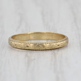 Vintage Floral Baby Ring 10k Yellow Gold Small Size Band