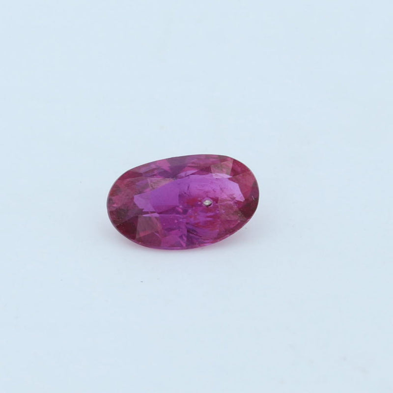 New .85ct 7.4 x 4.7mm Natural Ruby Solitaire Oval Brilliant Cut Loose Gemstone