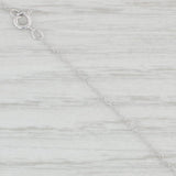 0.16ctw Diamond Heart Pendant Necklace 14k White Gold 15.5" Rope Chain