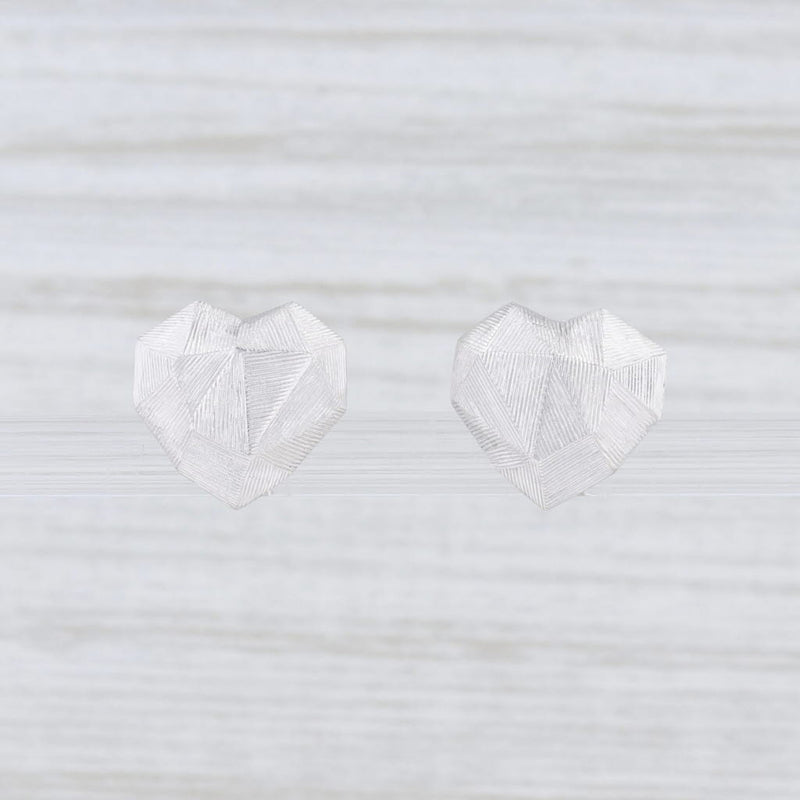 New Bastian Inverun Heart Stud Earrings Sterling Silver Catherine Niegel