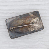 Light Gray Vintage Mexican Green Onyx Brooch Sterling Silver Statement Star Pin