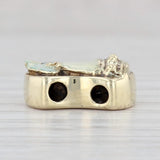 Vintage Bride & Groom Vintage Slide Charm 14k Gold Enamel Bridal Jewelry