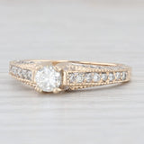 0.88ctw Round Diamond Engagement Ring 14k Yellow Gold Size 8