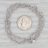 New 18" 3mm Twist Cable Chain Necklace 14k White Gold
