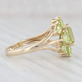 Light Gray 4ctw Peridot Cocktail Ring 14k Yellow Gold Size 7 August Birthstone