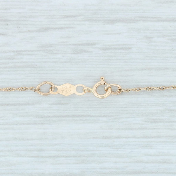 Light Gray 0.66ctw Aquamarine Diamond Drop Pendant Necklace 14k Yellow Gold 18.5”
