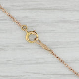 Orange Carnelian & Quartz Bead Necklace 10k Yellow Gold Cable Chain 17.5"