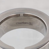 Gray New Cubic Zirconia Solitaire Band Titanium Size 4.25 Statement Ring