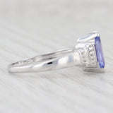 New 0.98ctw Tanzanite Diamond Ring 14k White Gold Size 7 Marquise Engagement