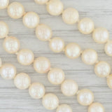 Gray Vintage Cultured Pearl Bead Strand Necklace 14k Gold Clasp 22" with Holder