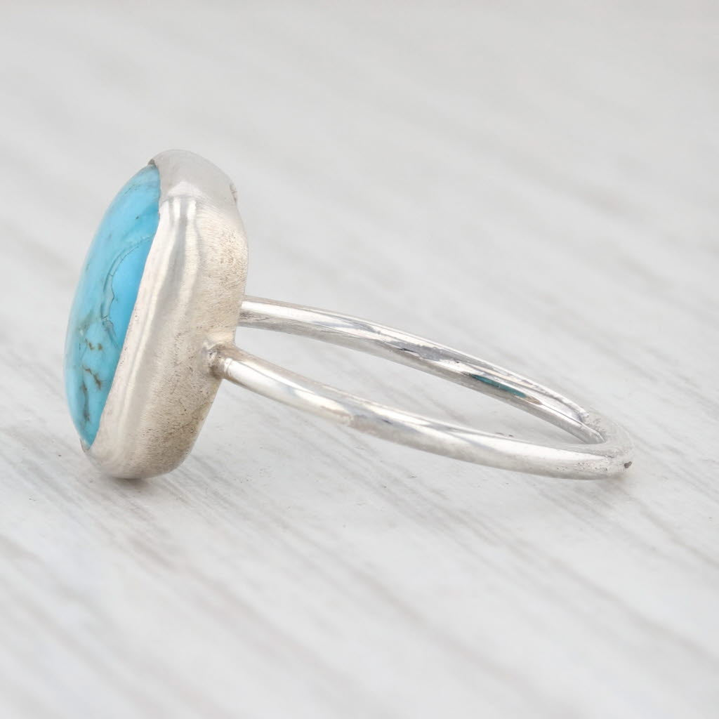 Light Gray New Nina Nguyen Turquoise Ring Sterling Silver Size 7 Marbled Solitaire