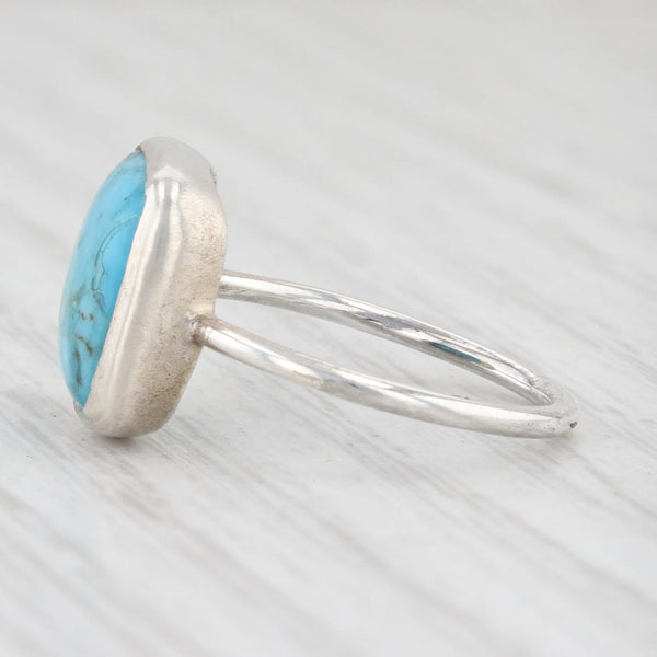 Light Gray New Nina Nguyen Turquoise Ring Sterling Silver Size 7 Marbled Solitaire