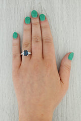 Gray Le Vian 1.91ctw Blue Sapphire Diamond Engagement Ring 14k White Gold Size 7.25