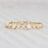 Light Gray New 0.23ctw VS2 Diamond Circles Ring 14k Yellow Gold Size 6.5 Stackable Band