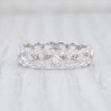 Beverley K 0.24ctw Diamond Stackable Ring 18k White Gold Sz 6.5 Eternity Wedding